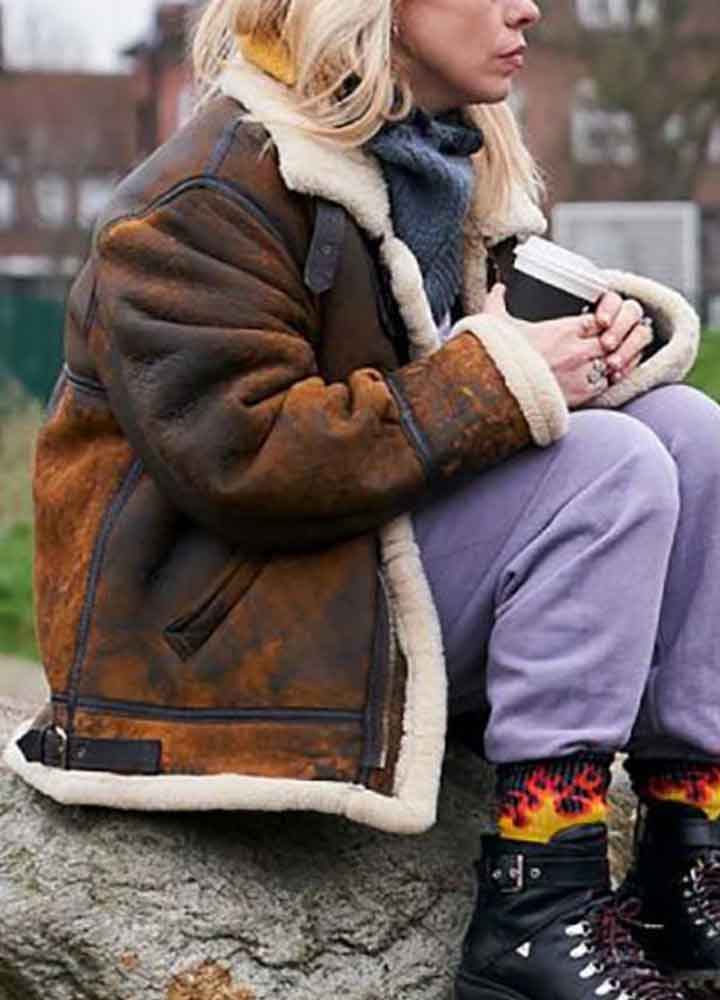 I HATE SUZIE (SUZIE PICKLES) BILLIE PIPER BROWN LEATHER JACKET I HATE SUZIE (SUZIE PICKLES) BILLIE PIPER BROWN LEATHER JACKET